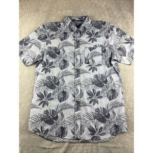 Travis Mathew Gray Floral Casual Button Down Shirt